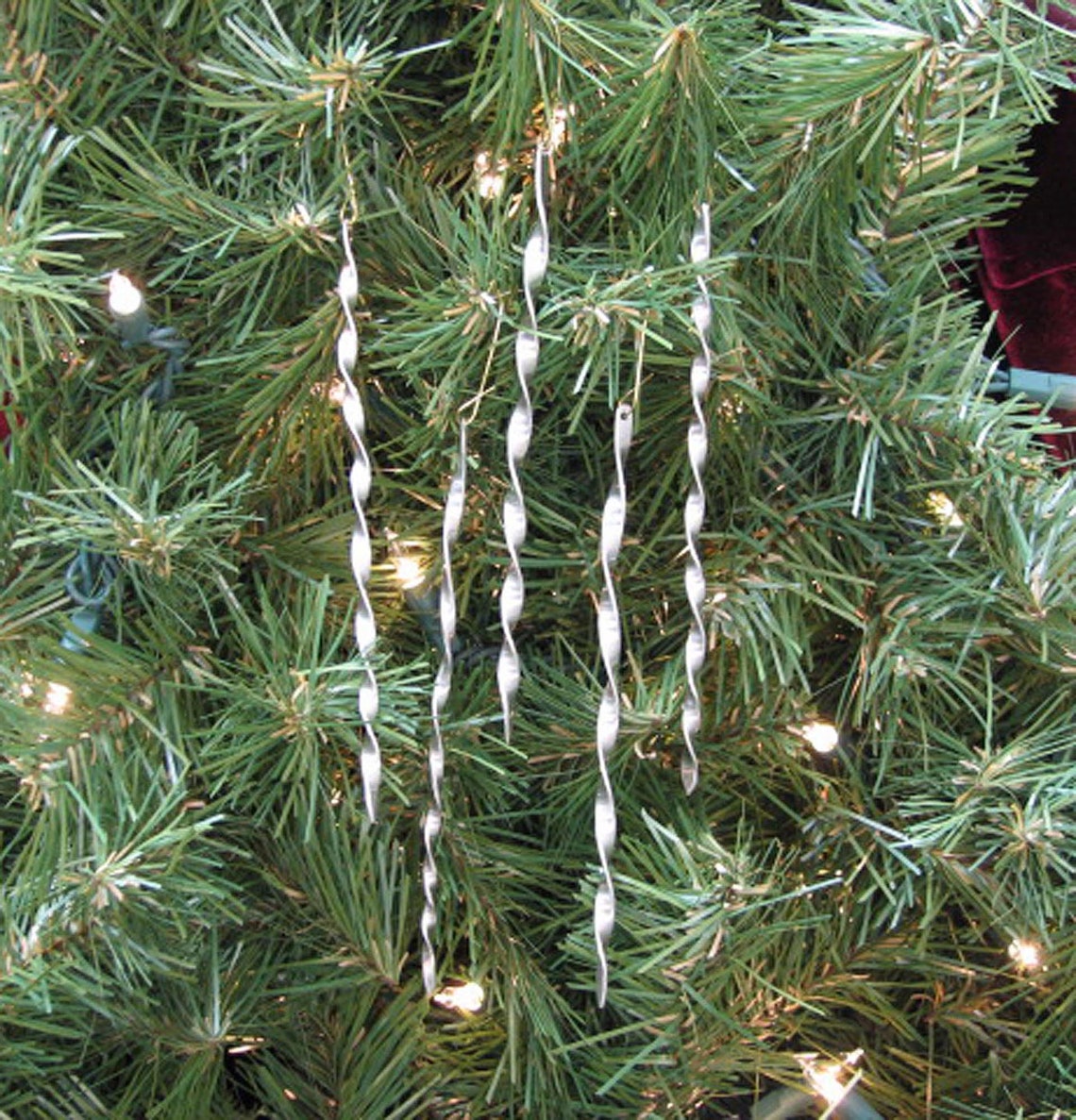 Icicle Pewter Tin Tinsel Christmas Tree Ornaments Victorian Etsy