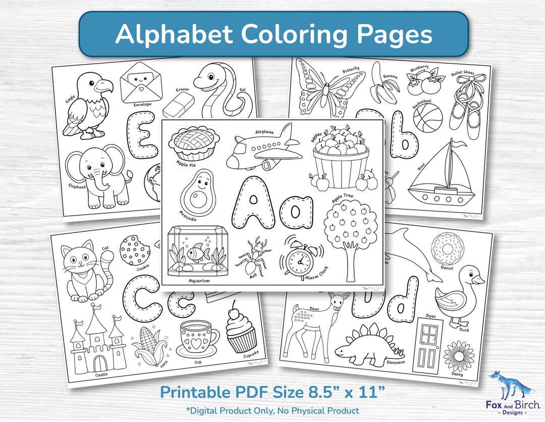 Alphabet Letter Coloring Pages / Preschool Coloring Activity Worksheet ...