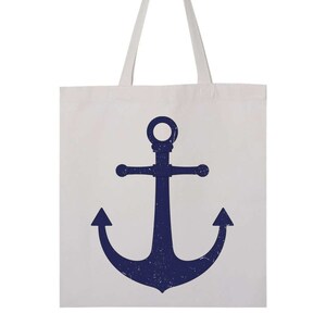 Anchor Tote Bag, Distressed Anchor, Sailing Tote, Boating Bag, Lake Tote Bag, Beach Tote, Sublimated Design, Sailor Bag, Party Bags