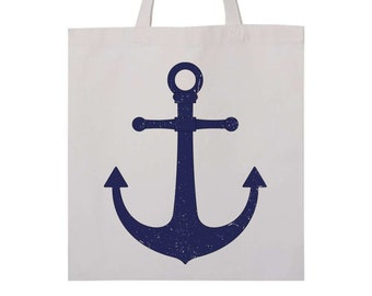 Anchor Tote Bag, Distressed Anchor, Sailing Tote, Boating Bag, Lake Tote Bag, Beach Tote, Sublimated Design, Sailor Bag, Party Bags