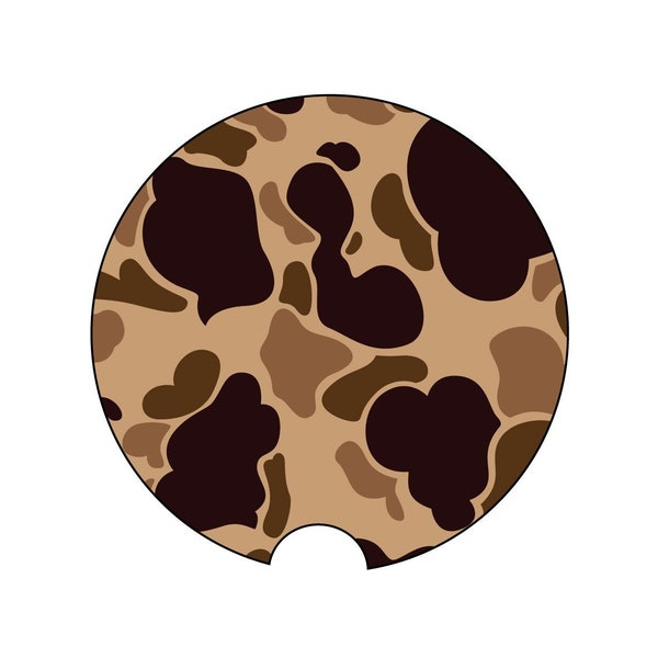 Car Coaster, Vintage Camo, Camo Car Coaster, Camouflage Coaster, Hunting Gift, Car Accessories, Car Gift, Truck Coaster, Car Drink Coaster