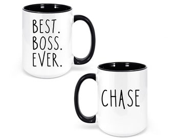 Best Boss Ever Mug, Custom Boss Mug, Best Boss Ever, Gift For Boss, Boss Gift, CEO Mug, Custom Mugs, Personalized Mug, Funny Coffee Cup