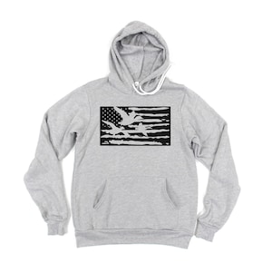 Duck Hunting Hoodie, Duck Flag, Duck Hunting Gift, Waterfowl Hunting, Gift For Duck Hunter, Hunting Gift, Waterfowl Hoodie, Gift For Him