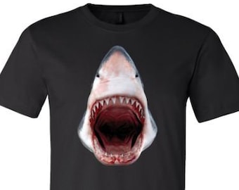 Shark Shirt, Shark Jaws, Unisex Adult Tee, Shark Apparel, Shark Lovers, Aquatic Apaprel, Shark Tee, Gift For Him, Sea Life, Trendy, Ocean