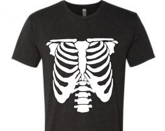 Men's Halloween Shirt, Rib Cage, Halloween Tee, Funny Mens Tshirt, Halloween Apparel, Skeleton Shirt, Gift For Him, Halloween T-Shirt, Ribs