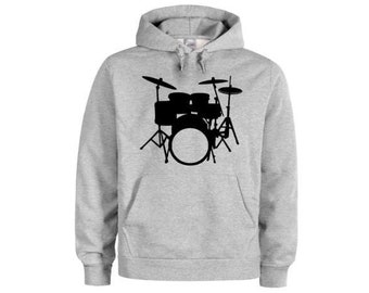 Schlagzeuger Hoodie, Drumset, Geschenk für Drummer, Drumming Apparel, Unisex Hoodie, Musiker Hoodie, Geschenk für Musiker, Percussion Outfit, Hoodies