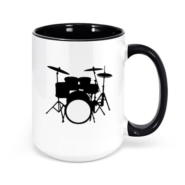 Drummer Mok, Cadeau voor Drummer, Drumset Mok, Drummer Gift, Percussie mok, cadeau voor hem, muzikant mok, verjaardagscadeau, Drumming Cup, Drums