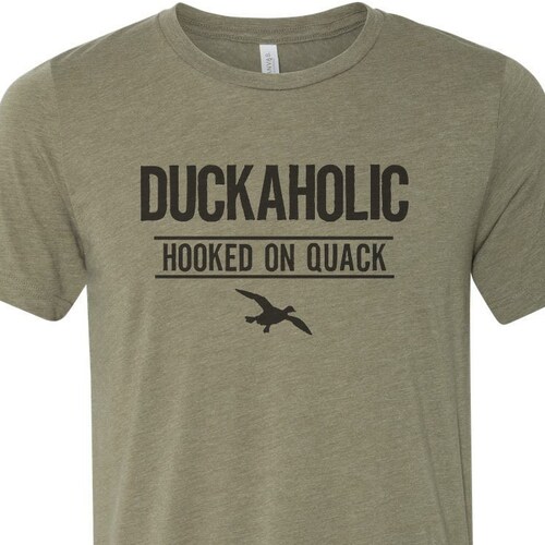 Men's Funny Duck Hunting T Shirt Duckaholic Shirt Duck Etsy