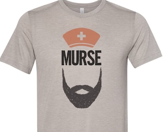 Enfermera, Enfermera, Enfermera Desarba, Camisa de Enfermera Masculina, Camisa Murse, Regalo para él, Camiseta de Compañero, Camisa de Enfermera, Enfermera Barbuda, Salud