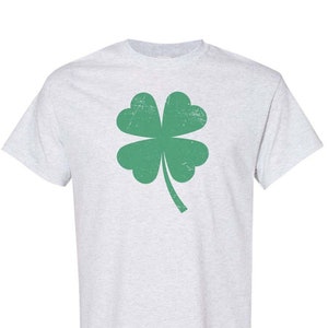 St. Patricks Day Shirt, Shamrock Shirt, Four Leaf Clover, Unisex Fit, Distressed Clover, Clover Shirt, 4 Leaf Clover, Shamrock, St Patricks