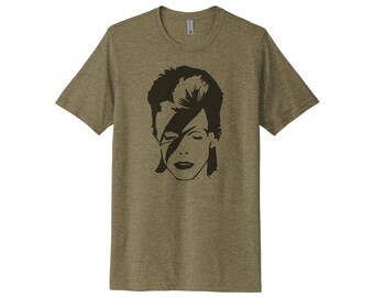 David Bowie T-Shirt Ziggy Joker 70s 80s Stardust Starman Face Music Rock Suicide