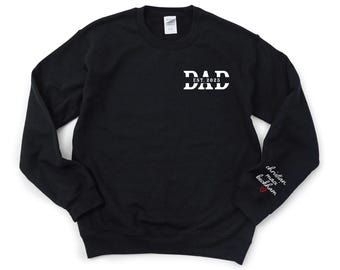 Custom Dad Sweatshirt With Kids Names On Sleeve, Dad Established Sweatshirt, Custom Dad Shirt, Fathers Day Gift, Gift For Dad
