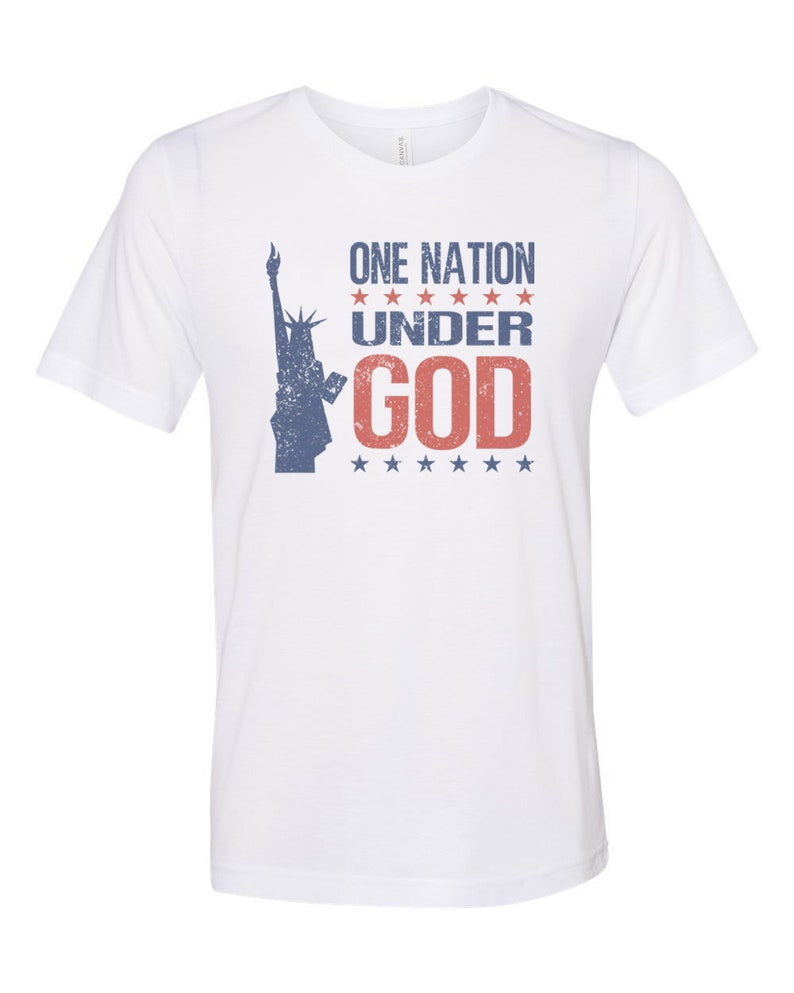 One Nation Under God, Patriotic Unisex T-Shirt, Love of God and Country Tee