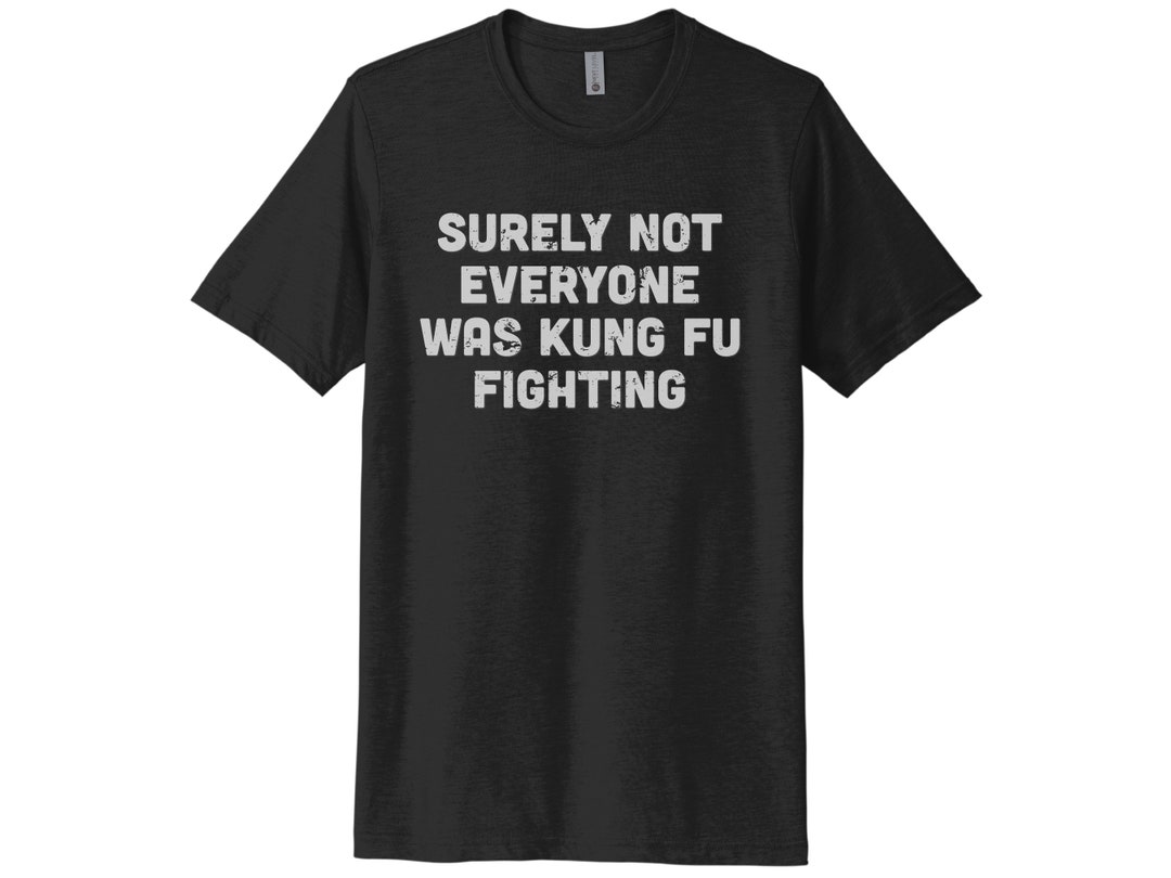 Surely Not Everyone Was Kung Fu Fighting, Unisex Adult T, Funny Tees, Dad Shirt, Gift for Him