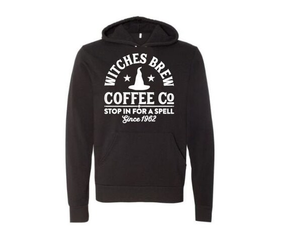 ChaseMeTees Halloween Hoodie, Witches Brew, Coffee Apparel, Funny Hoodies, Halloween Apparel, Gift for Her, Hoodies, Graphic, Halloween Outfit, Trendy