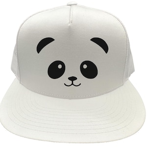 Panda Hat, Panda Face, Panda Apparel, Trucker Hat, Snapback, Safari Hat, Panda Bear, Panda Lover, Bear Hat, Jungle Hat
