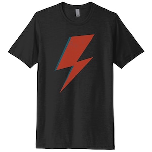 David Bowie Lightening Bolt, Bowie Shirt, Ziggy Stardust Shirt, Unisex, Soft Bella T, Sublimation, 90&#39;s Punk Rock, David Bowie Tee, Bowie