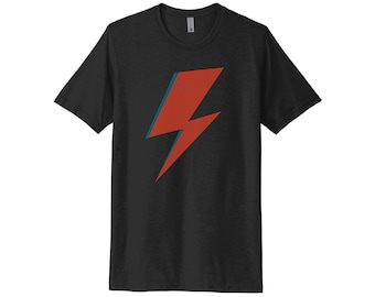 David Bowie Lightening Bolt, Bowie Shirt, Ziggy Stardust Shirt, Unisex, Soft Bella T, Sublimation, 90's Punk Rock, David Bowie Tee, Bowie