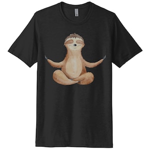 Sloth Shirt, Yoga Sloth, Unisex T, Sublimation Tee, Sloth Tee, Gift For Her, Yoga Shirt, Sloth Gift, Yoga Apparel, Mom Shirt, Sloth Lover