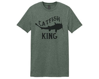 Katze Angeln Shirt, Wels König, Noodling Shirt, Geschenk für Fischer, Angeln Shirt, Unisex Fit, Angeln Geschenk, Wels Shirt, Vatertag