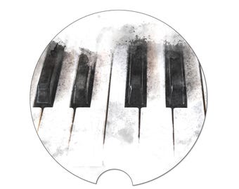 Car Coaster, Piano Keys, Pianist Gift, Gift For Musician, Music Car Decor, Piano Gift, Car Accessories, Truck Stuff, Car Gift