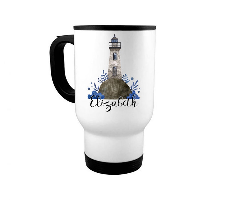 Lighthouse Mug Custom Lighthouse Lighthouse Travel Mug Etsy
