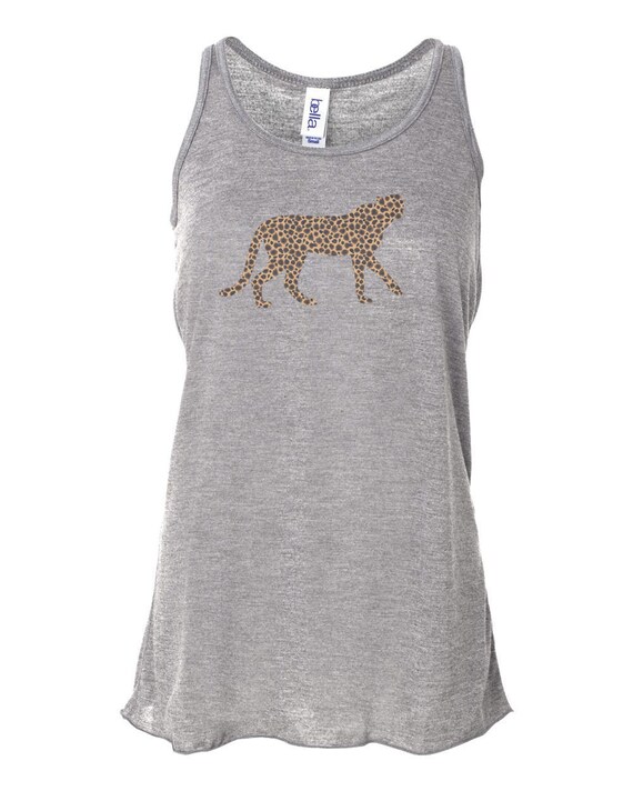 Racerback Cheetah Safari Tank Top Sublimation Soft Bella | Etsy