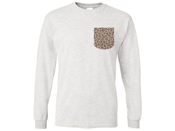 Leopard Print Shirt Leopard Pocket Tee Leopard Design Tshirt Leopard Print Shirt Leopard Pocket Tee Leopard Design Tshirt