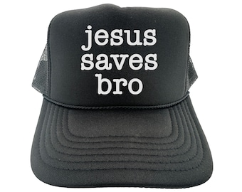 Gorro de Jesús, gorro cristiano, JESÚS SALVA A SU HERMANO, gorros Otto, gorro cristiano retro, gorros de malla, ropa cristiana, cosas de Dios, gorro de Jesús vintage