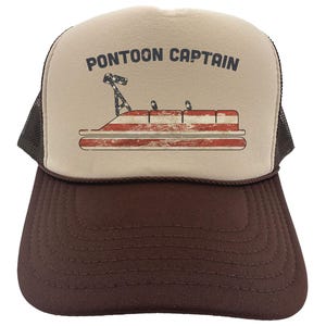 Pontoon Captain, Pontoon Hat, Boating Hat, Boat Owner, Boat Gift, Adjustable Snapback, Mesh Caps, Boating Apparel, Lake Hat, Pontoon Stuff