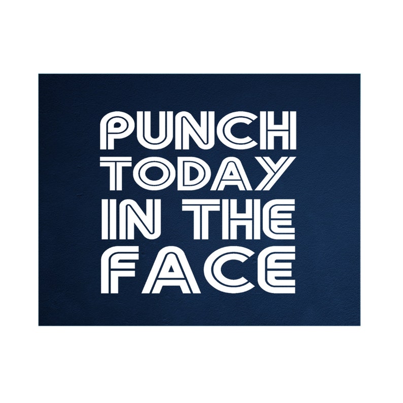 Mousepad Desk Decor Coworker Gift Inspirational Mousepad Office Decor Inspire Mousepad Motivational Mousepad Punch Today In The Face