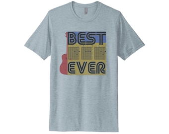 Guitar T Shirt, Best Dad Ever, RETRO GUITAR, Father's Day Shirt, Guitar Dad, Musician Shirt, Gift For Him, Dad Shirt, Guitarist Shirt