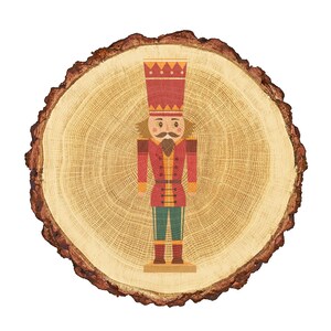Wood Slice Ornament, Nutcracker Ornament, Nutcracker, Wood Ornament, Christmas Decor, Vintage Ornament, Christmas Tree Decoration, Sublimate