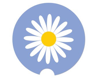 Car Coaster, Daisy, Daisy Gift, Flower Car Coaster, Cute Car Decor, Flower For Car, Car Accessories, Truck Stuff, Car Gift