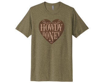 Women's Western Shirt, Howdy Honey, Southern Shirt, Country Concert Shirt, Howdy T-shirt, Gift For Her, Super Soft, Western Apparel