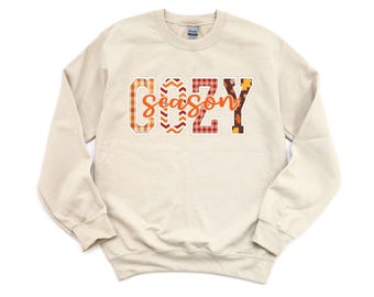 Cozy Season Sweatshirt, Womens Fall Sweater, Retro Fall Sweatshirt, Womens Fall Shirt, Get Cozy Sweatshirt, Sweater Weather, Thanksgiving