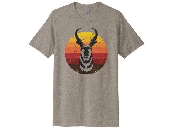 Vintage Antelope Graphic T-Shirt, Big Horn Lover Gift Vintage Antelope Graphic T-Shirt, Big Horn Lover Gift