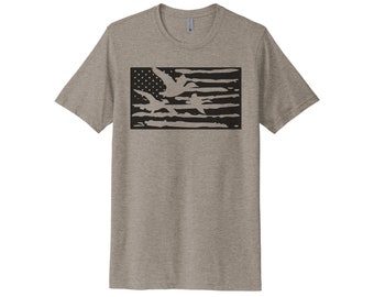 Duck Hunting Shirt, Duck Flag, Hunting Shirt, Gift For Him, Dad Shirt, Hunting And Fishing, Waterfowl Apparel, Duck Hunting Gift For Him