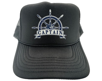 Boot Kapitän Hut, Kapitän, Bootfahren Trucker Hut, Angeln Hut, verstellbarer Snapback, 10 Kappen Optionen, Geschenk für Bootsbesitzer, Boot Geschenk
