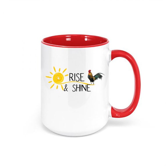 Rise And Shine Glass Coffee Mug Shot Glasses Tea Party Buffet