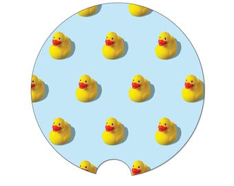 Car Coaster, Rubber Duck, Duck Car Coaster, Duck Car Accessories, Car Gift, Rubber Duck Car Decor, Car Drink Coaster, Cute Car Decor