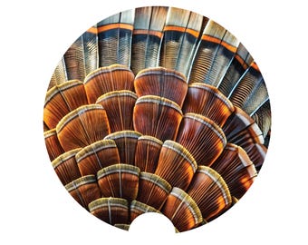 Turkey Hunting Gift, Car Coaster, Turkey Feathers, Hunting Car Accessories, Car Gift, Truck Coaster, Hunting Coaster, Hunting Stuff