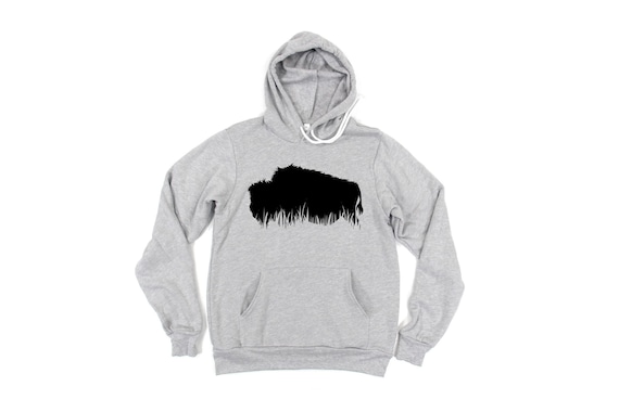 Buffalo Hoodie, Grass Buffalo, Bison Hoodie, Unisex Hoodie, Gift For Him, Buffalo Lover, Bison Gift, Gift For Her, Funny Hoodies, Bison