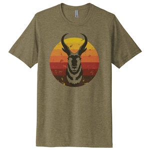 Antelope Shirt, Antelope Sun, Pronghorn Antelope, Antelope Hunting Shirt, Unisex Fit, Sublimated Design, Gift For Him, Antelope Gift