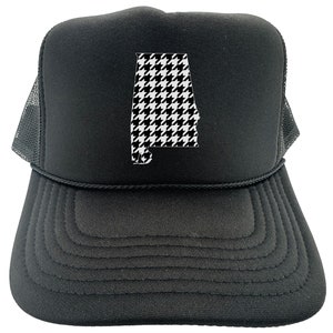 Sombrero de Alabama, Houndstooth Alabama, Sombrero de camionero de Alabama, Snapback ajustable, Sombreros Otto, Snapback de Alabama, Gorras de malla, Regalo de Alabama