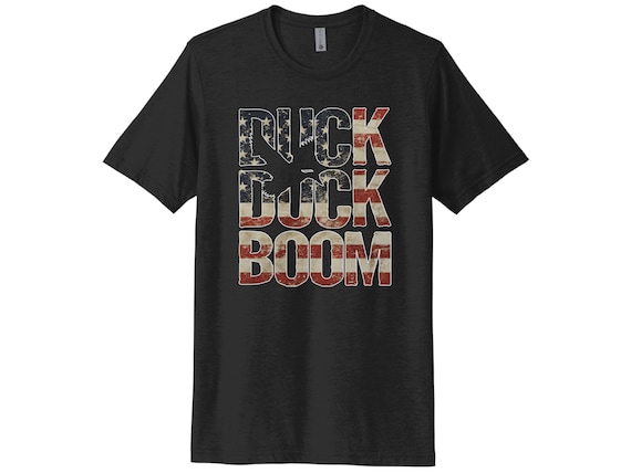 Duck Hunting Shirt, USA Duck Duck Boom, Waterfowl Shirt, Hunting Shirt, Gift For Men, Patriotic Tee, Waterfowl Hunting, Duck Hunter Tee