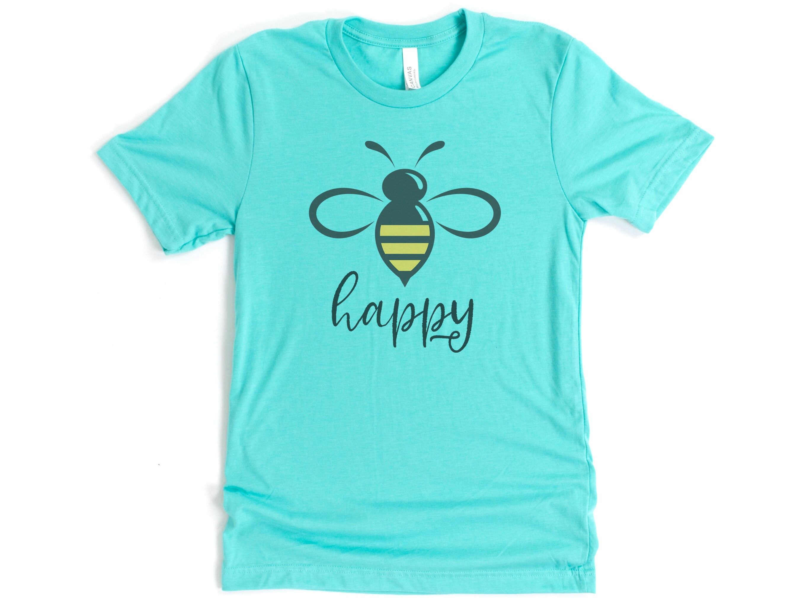 Honey Bee Shirt, Bee Happy, Bumble Bee T Shirt, Sublimated Design