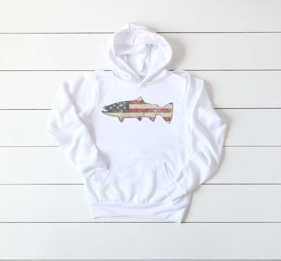 Trout Fishing Hoodie, American Trout, Fishing Hoodie, Kids & Adult Sizes,  Sublimated Design, Fisherman Hoodie, Fishing Gift, Fly Fishing -  Canada
