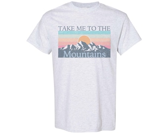 Mountain Shirt, Take Me To The Mountains, Mountain Vacation, Vacation In The Mountains, Unisex Fit, Sublimated Design, Mountain T Shirt