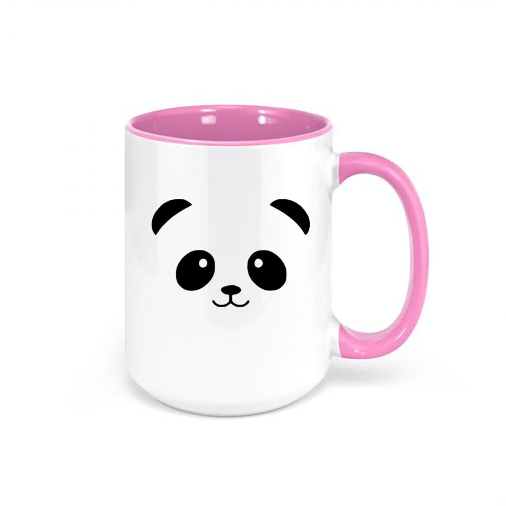 Panda Coffee Cup, Panda Face, Panda Bear Mug, Panda Lover, Bear